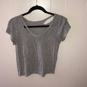 Grey/ Short Sleeve/Vintage Distressed T-Shirt
